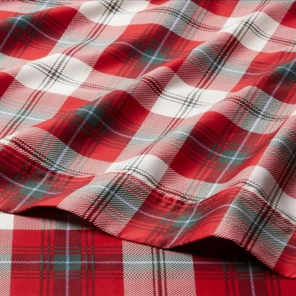 Threshold Performance Holiday Plaid Bed Sheet Set Twin XL